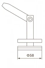 Conector copertină țeavă – geam SSS - imagine 2