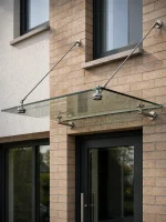 Conector din inox pentru panouri din sticlă securizată, fixare sigură și design discret