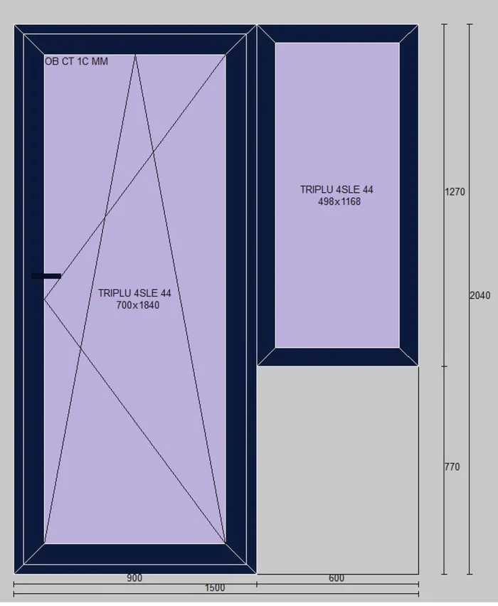 TAMPLARIE PVC ECHIPATA CU GEAM TERMOPAN - imagine 2